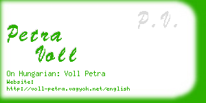 petra voll business card